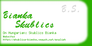 bianka skublics business card